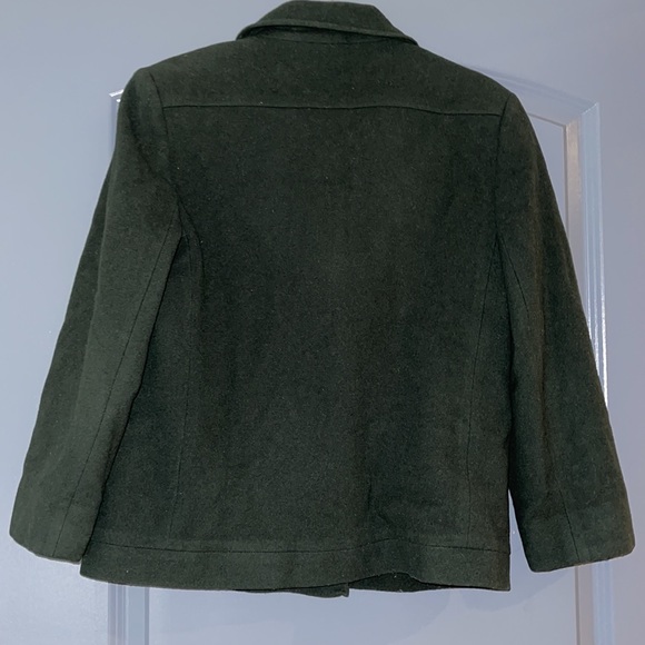 Harve Bernard Green Wool Pea Coat size 8! - Picture 2 of 3